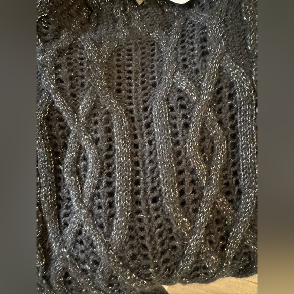 EXPRESS Black and Gold Shimmer Sweater. - Picture 9 of 9